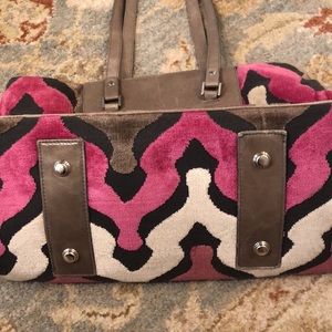 Glenda Gies large chenille handbag